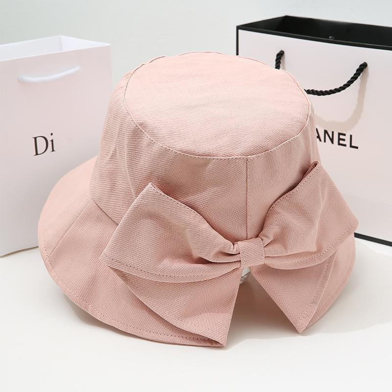Sunshade, sunscreen, face enhancing, small bucket hat, women's bow fishing hat, multiple colors to choose from