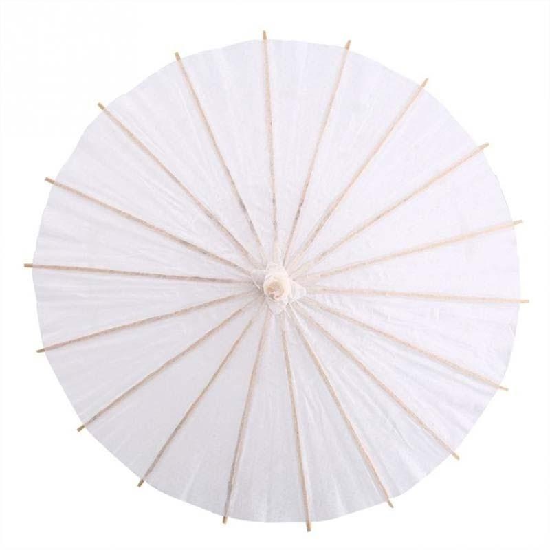 1Pc Parasol Folding Paper Umbrella DIY Home Decoration Chinese Art Dance Party Props Bamboo
