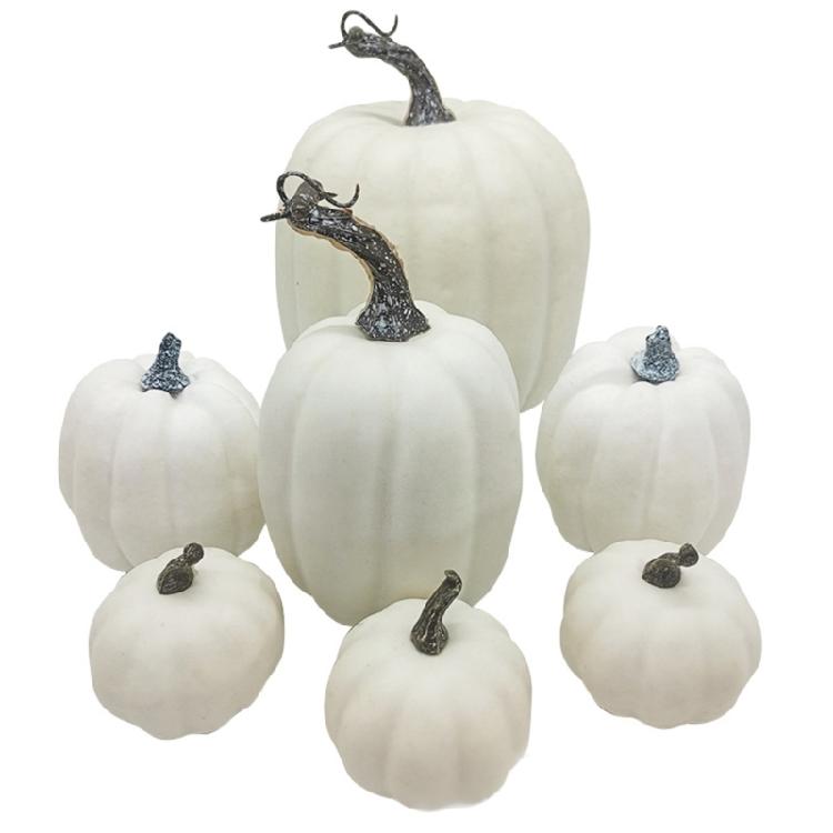 

7Piece Gold Pumpkins Decoration Gift for Friend Seasonal Parties Decorations 1 білий