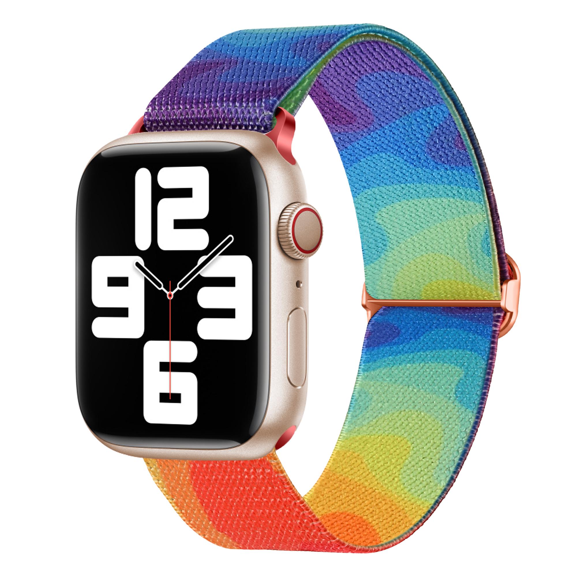 

Watch Band for Apple Watch Series 10 42mm/9 8 7 41mm/SE (2023) SE (2022) SE 6 5 4 40mm/3 2 1 38mm Nylon Pattern Strap Aqueous Fluid