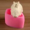 3D Rabbit Silicone Soap Mold Creative Diy Aromatherapy Soap Modeling Candle Decoration Fondant Cake Decor Mould Baking Supplies