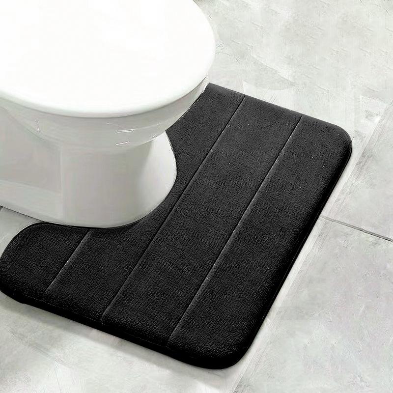 Coral Velvet Bathroom Mat Toilet Kitchen Drying Pad Anti-skid Bathtub Foot Mat Bath Floor Mat Absorbent Sink Pad Entrance Rug