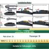 Compatible with Volkswagen Jetta/Wang/Spring/Partner/Avant/Zhihui Frameless Silent Wiper Blade.