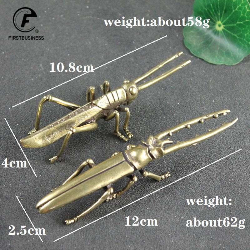 Pure Copper Beetle Craft Ornaments Retro Brass Insect Sculpture Tea Set Accessories Home Tea Pet Desk Decoration Teapot Lid Fork