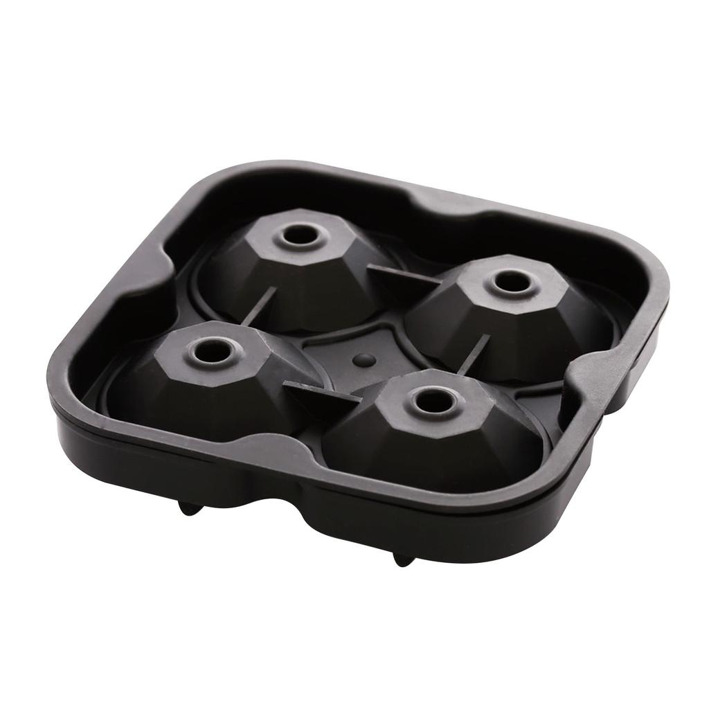 4 Cups Ball Shape 3D Ice C ube  Silicone Maker Tray