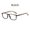 Men's and Women's New Anti-blue Light Farsighted Glasses Retro Square Frame Ultra-light High-definition Presbyopia Glasses +4.0