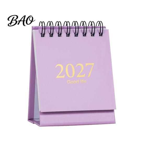 Akademisk År Skrivebordsplanlægger 2027-2028 Mini Stående Flip Skrivebordskalender, 18 Måneder fra Jan. Sødt kontorartikler til 2027 til Juni. 2028, Lommeformat