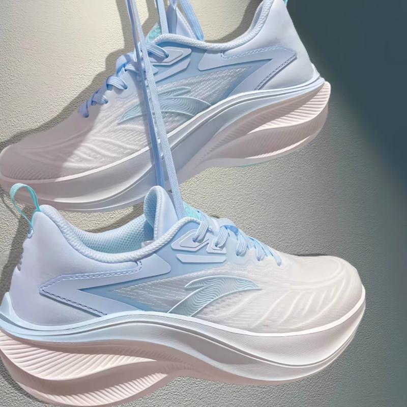 New Anta Leaf 5.0 Slip Resistant, Abrasion Resistant, Breathable Low top Casual Training Running Shoes Women's White Blue 122445535R-1