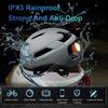Intelligenter LED-Fahrradhelm mit Signalleuchte, Geschwindigkeitsmesser, Fernbedienung, Unterstützung für BT-App-Programmierung