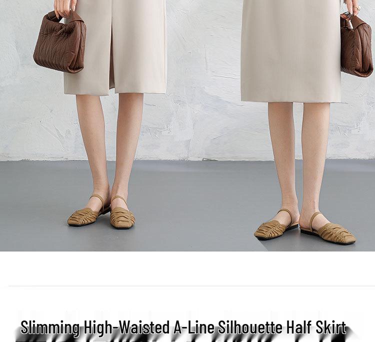 2026 Spring Women's High Waist Slimming Pencil Skirt – Versatile Mid-Length Professional Style with Slit.
