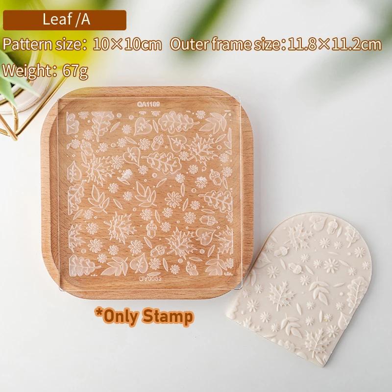 Leaf Flower Vine Green Plants Texture Fondant Cookie Cutter Stamp Biscuit Embosser Mold Lace Arched Dessert Cake Decorating Tool