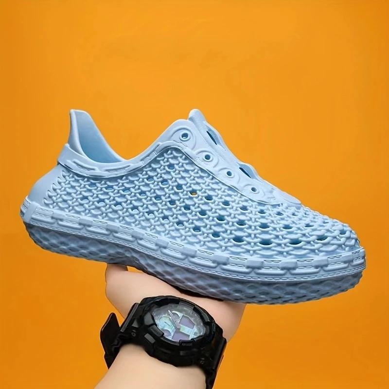 

Fashion Hole Shoes Men s Sandal Beach High Quality Wholesale Daily Use Non-slip Stylish Comfortable Luxury H Cheap Liquidation Male Shoe 45