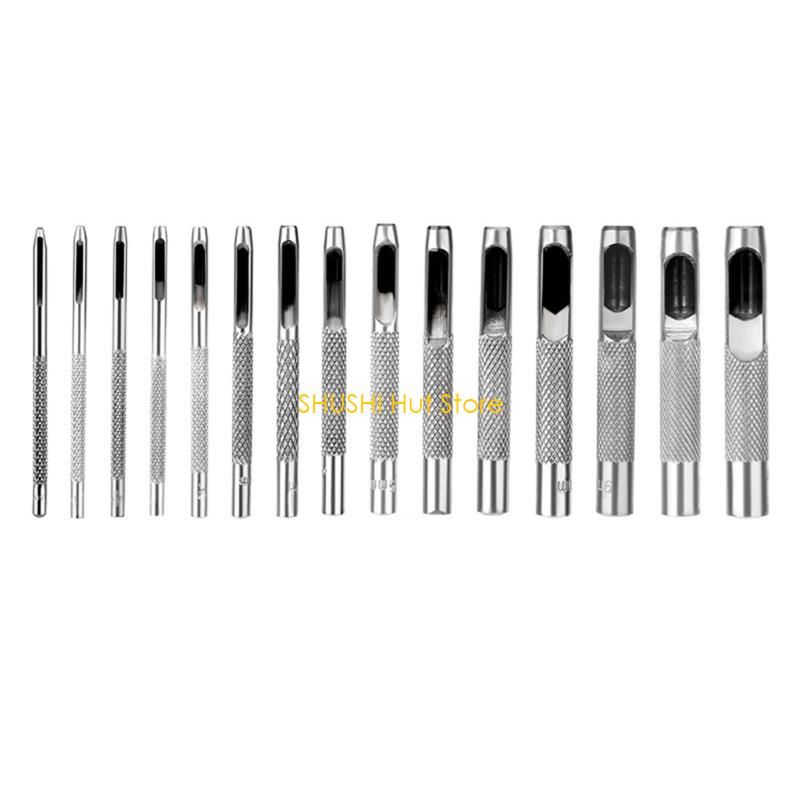 

Hollow Leather Hole Puncher Metal Round Hole Punching Tool With Ergonomic Handle For Leather Belt Watch Band Crafting D57B
