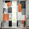 Orange Geometric Abstract Sheer Curtain For Bedroom Kitchen Living Room Tulle Voile Window Treatment Decor