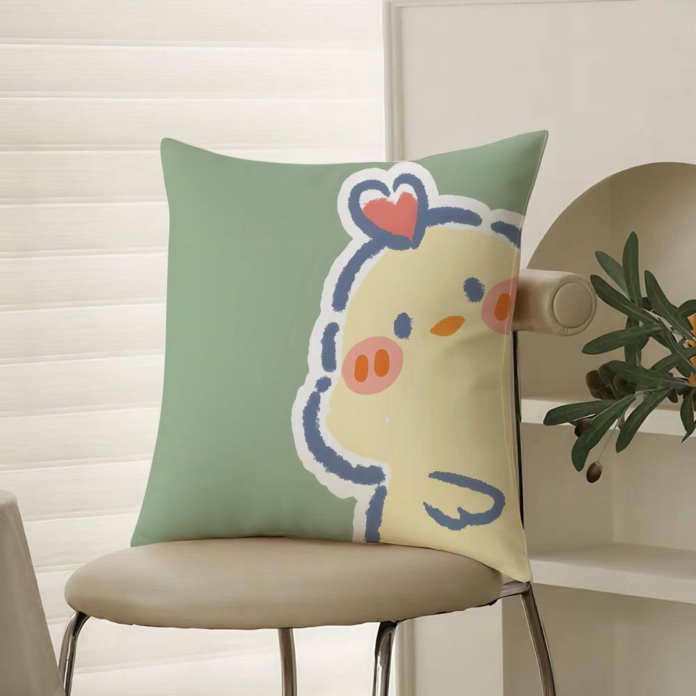 Surprise Animals In The Twelve Zodiac Signs Pillow Case Comfort Sofa Bed Silky elegant Invisible zipper Decorative cushion cover