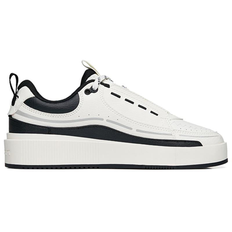 Anta Life Collection Lightweight And Wear-resistant Low-Top Skateboard Shoes Women's White Black Gray Sneakers 922228033-2