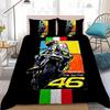 Juegos de Cama 3D Adolescentes Moto R-Rossi 46 Motocicleta Para Niños Niños Funda Nórdica Con Funda de Almohada Juego de Ropa de Cama Textil para el Hogar