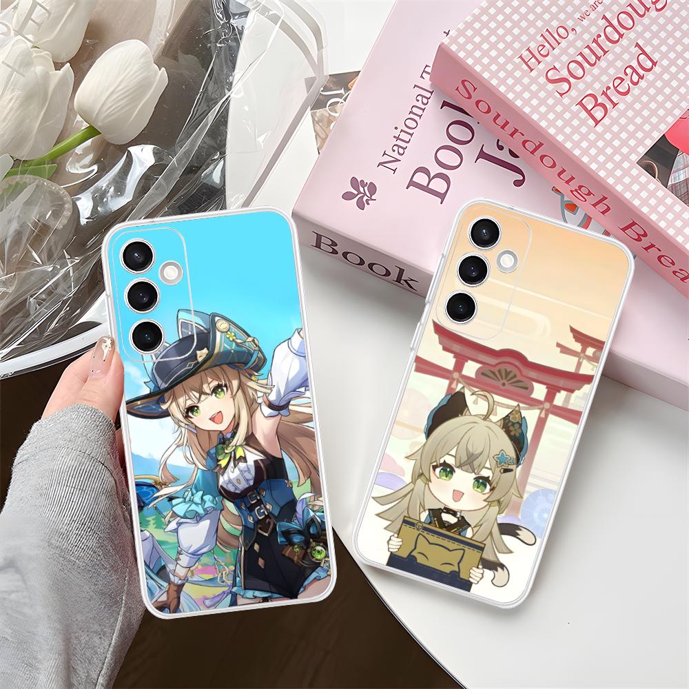 Game GI Kirara Mobile Phone Case for Samsung Galaxy S25 S24 S23 S22 S21Plus FE Ultra Clear Colorful Cover Pretty Cellphones