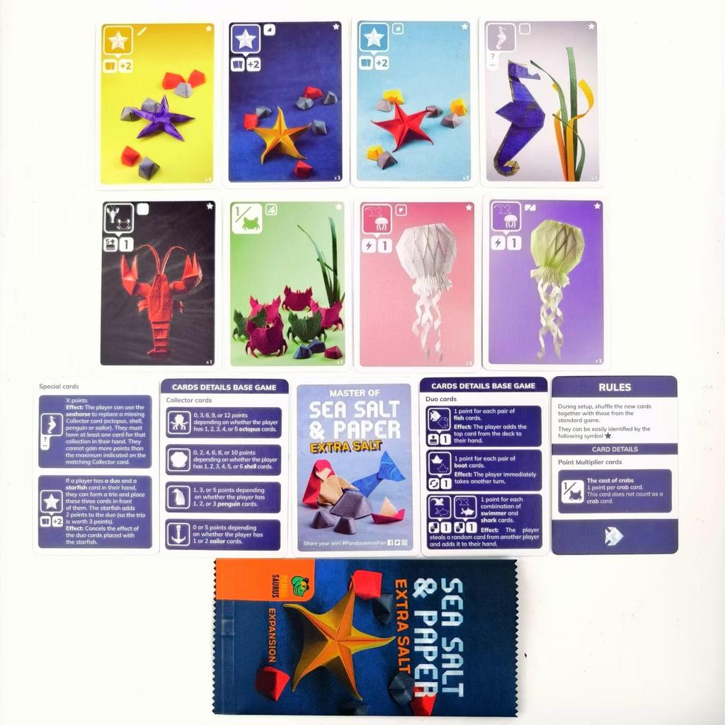 Kartová hra s morskou soľou a papierom pre 2-4 hráčov, anglická verzia, spoločenské hry