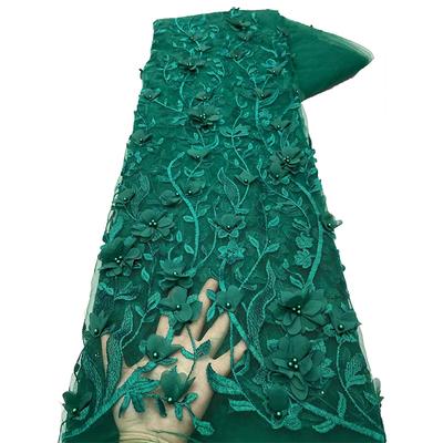 1 Yard Dentelle Florale 3D Broderie Applique Tissu Haute Qualité Tulle Africain Dentelle de Mariée Pour Couture DIY Robe de Mariée