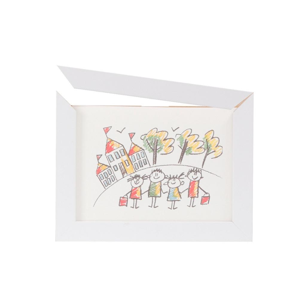 Rotatable Photo Frame Changeable Picture Frame Creative Wooden Kids Art Frame  for Kids