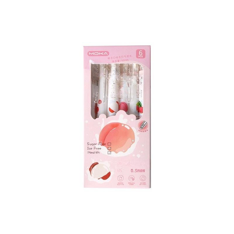 12 Pcs Lytwtw's Cute Sweet Strawberry Gel Pen 0.5mm Quick-dry Press Office Gift School Supplies Stationery Kawaii Funny Pens Back-to-school Gift
