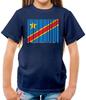 Demokratische Republik Kongo Barcode-Stil Flagge - Kinder T-Shirt - DR