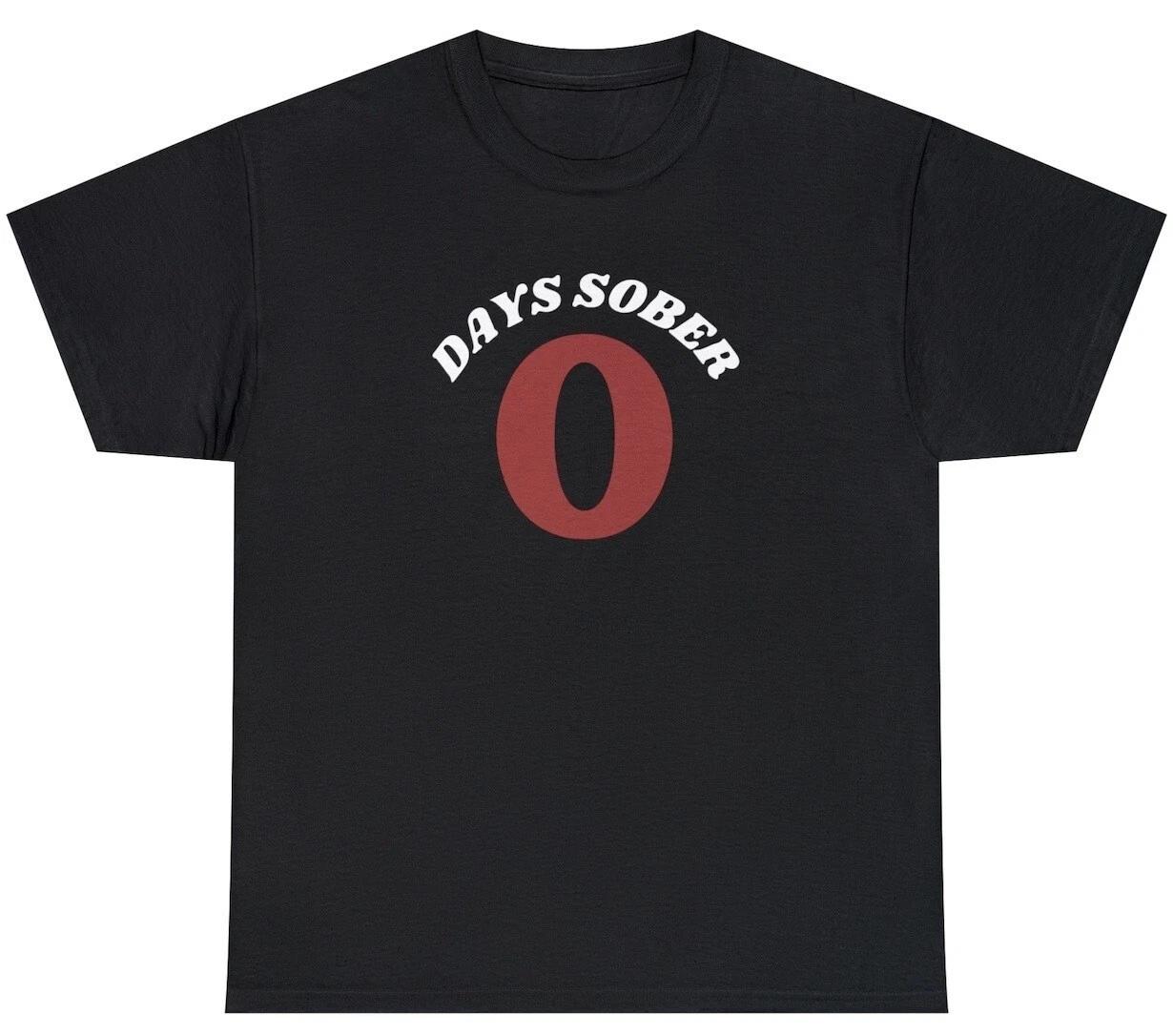 Mens 0 Days Sober T Shirt Funny Sarcastic Meme Day Drinking Beer Lover Party Tee XXXXL