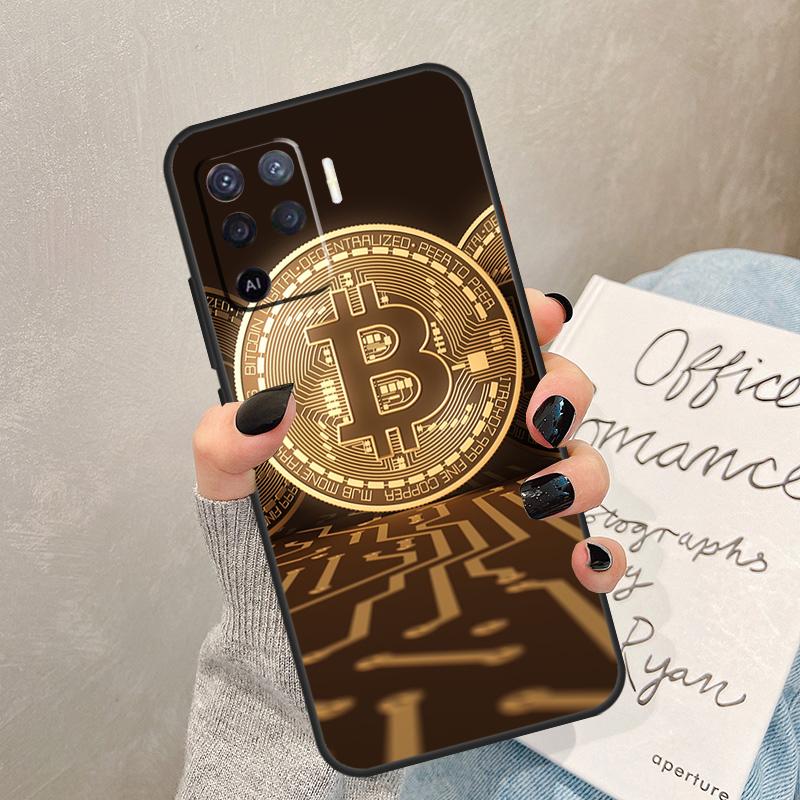 Bitcoin Case For Oppo A57 A17 A77 A18 A38 A58 A78 A98 A74 A54 A94 A80 A60 A40 A96 A76 A16 A15 A5 Pro