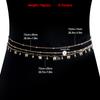 European and American summer sexy multi-layer metal waist chain, fashionable fringed butterfly rhinestone flower body chain