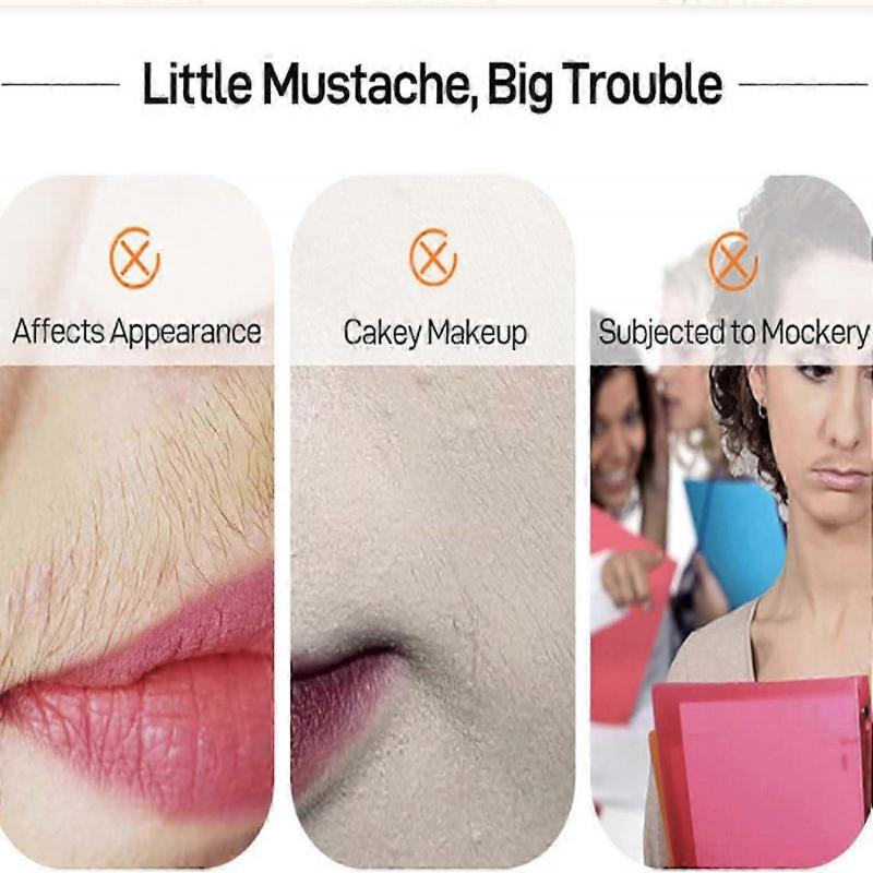 Gesichts-Haarentfernungscreme, Oberlippen-Haarentfernung, Extra Sanfte Schmerzfreie Schnellwirkende Enthaarungscreme für Gesicht und Oberlippenhaare