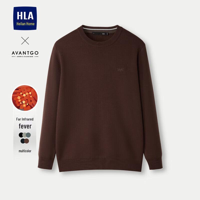 HLA Men's Classic Business Casual Crew Neck Sweater
