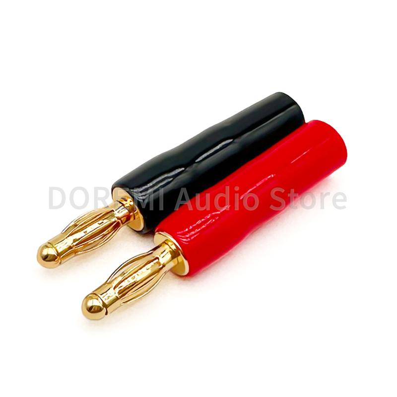 10PCS Banana Plugs Speaker Audio Connector Dual Screw Lock 24K Gold Plated HIFI Banana Connectors Jack for Sound Amplifier Wire