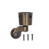 Stable Round Cup Caster Silent Wear Resistant Antique Caster Matte Brushed Furniture Wheel Dia Swivel for Storage Boxes