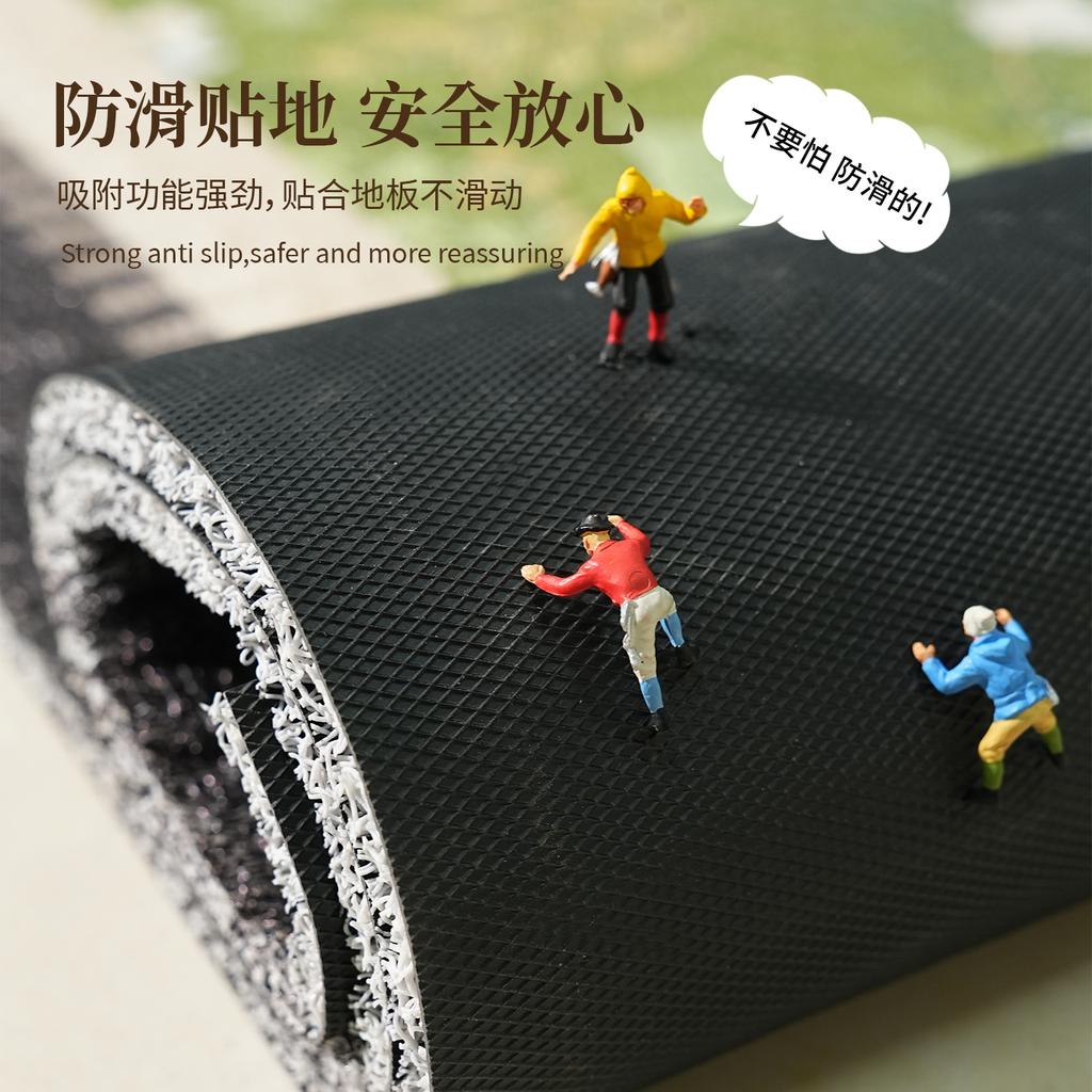 New Chinese-Style Door Floor Mat, Dirt-Resistant And Wear-Resistant Silk Ring Floor Mat Can Be Cut, And The Door Scraping Mud Foot Pad Rubs The Land .