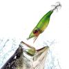 Shrimp Fake Bait Fishing Lure with Sharp Hook Realistic Looking 3D Eyes Bright Colors Luminous Hard Lure Artificial Bait