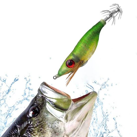 Shrimp Fake Bait Fishing Lure with Sharp Hook Realistic Looking 3D Eyes Bright Colors Luminous Hard Lure Artificial Bait