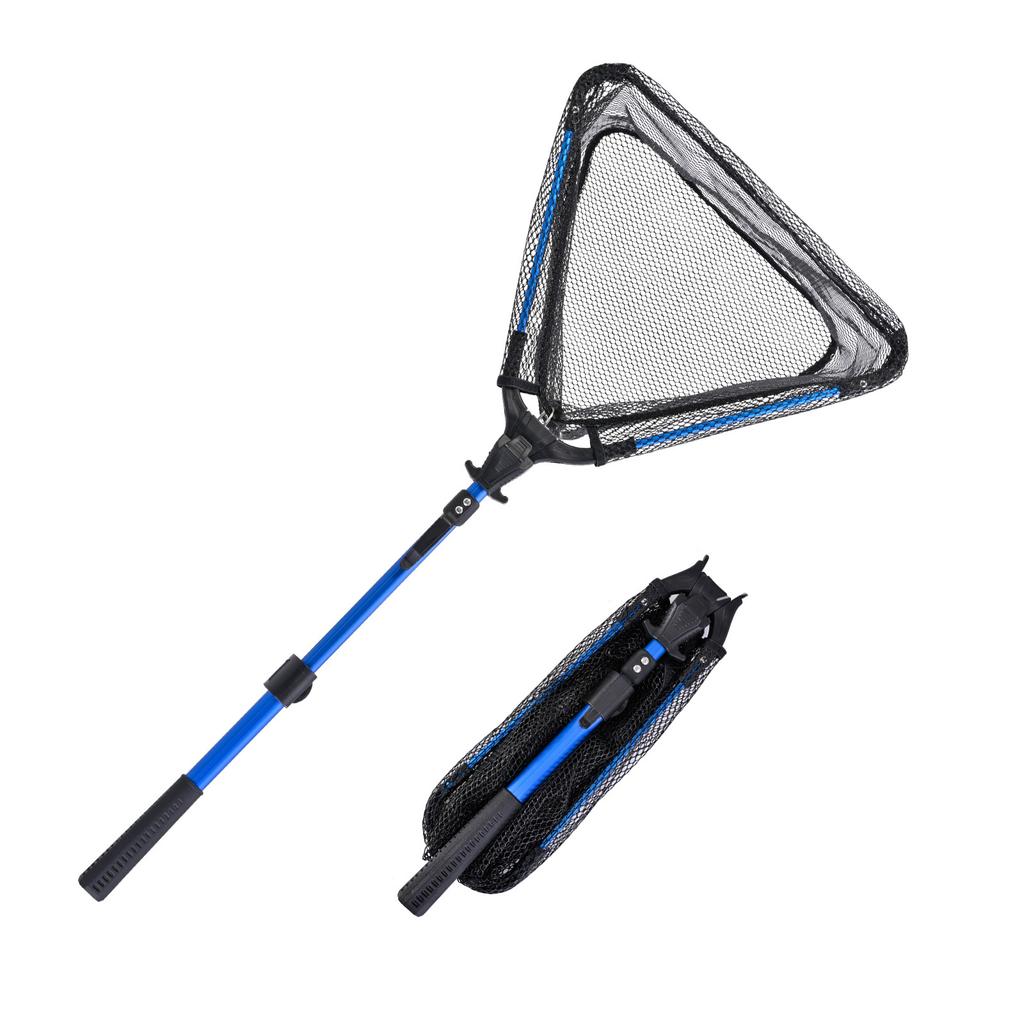 Portable Retractable Fishing Net Telescoping Landing Net Non-Slip Folding Fishing Net for Easy Catches & Release