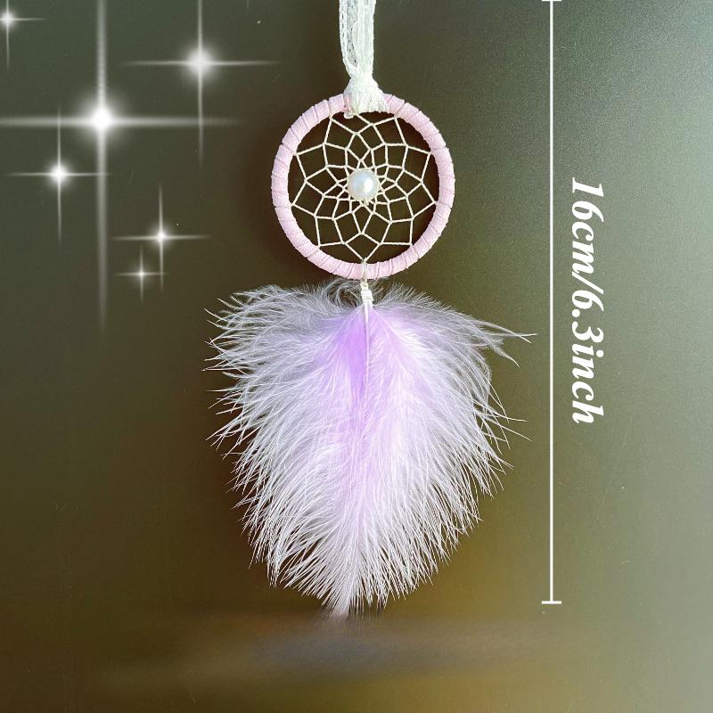 Handmade Mini Dream Catcher Pendant for Bedroom Decor Creative Feather Wind Chimes Dreamcatcher Car Ornaments Original Design