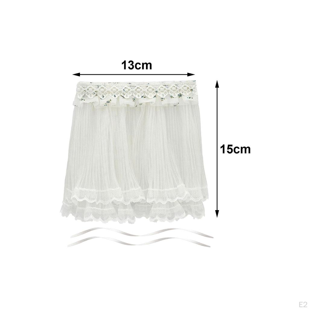 Mini Bedroom Furniture Accessories Dollhouse Crochet Lace Curtains 1/12 Window