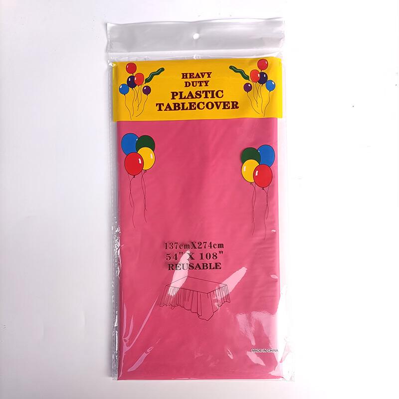 Disposable Solid Color Plastic Tablecloth