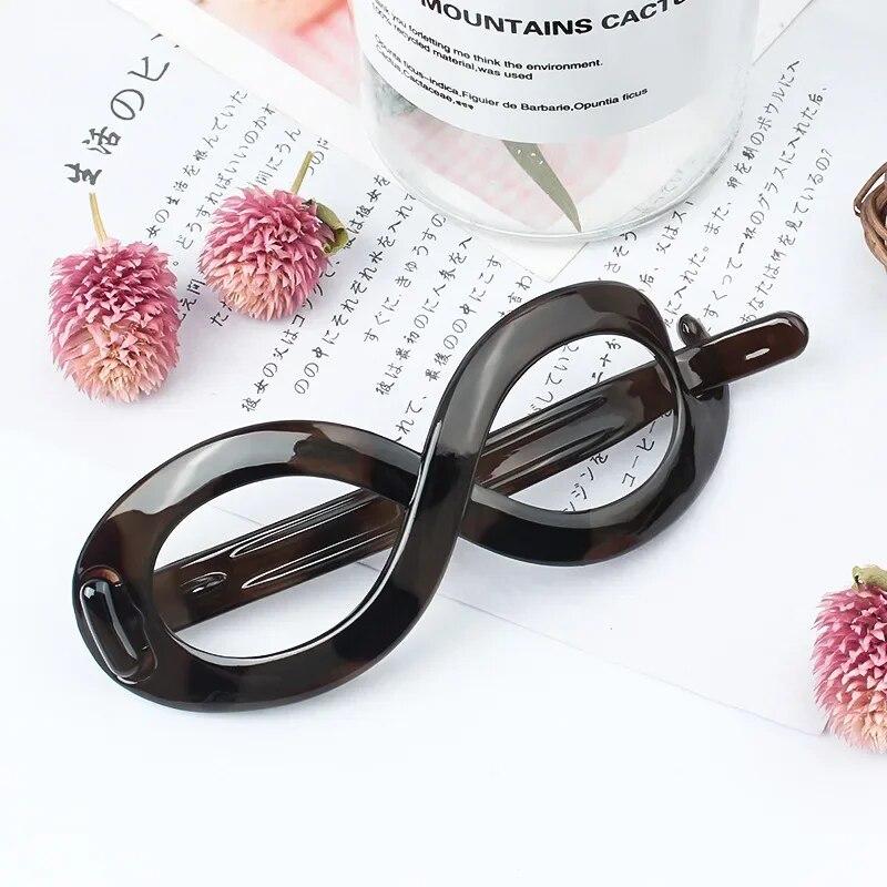 

Фигурка 8, матовая заколка с пряжкой, нежная заколка для волос с поворотным диском, ретро темперамент, для женщин и девочек, простая заколка для волос с хвостиком, оптовая продажа