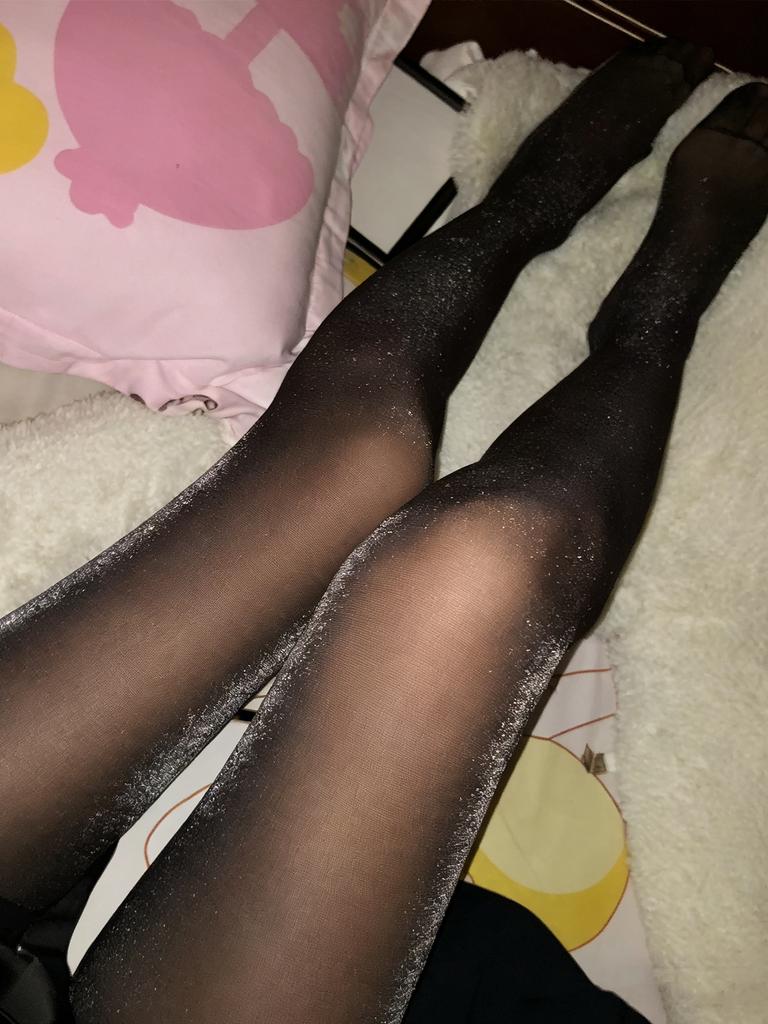 1 Pc Versatile Black Shiny Glitter Pantyhose, Durable Breathable Hosiery Ideal For Daily Wear & Skirt/Dress Matching