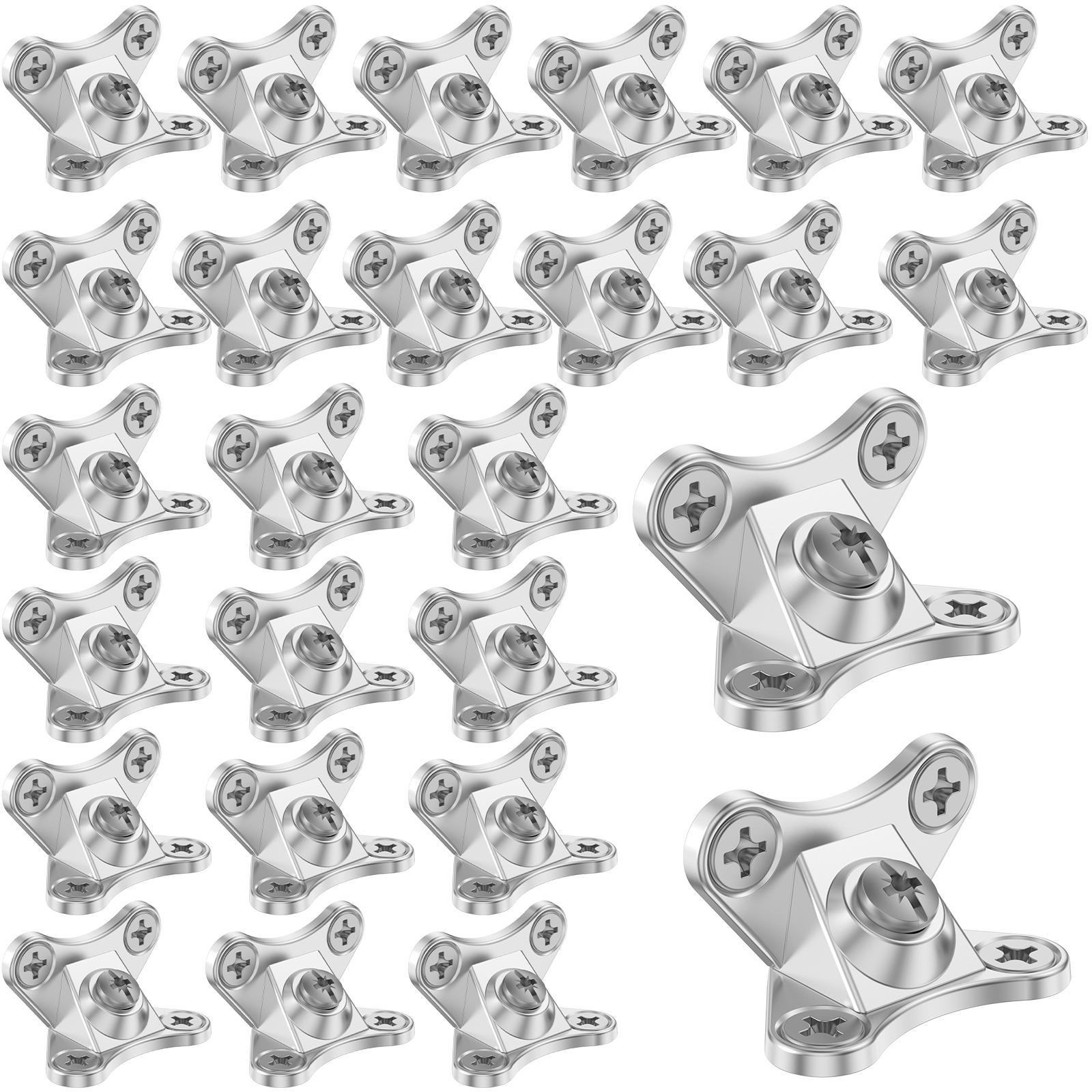 

24Pcs Butterfly Corner Code Detachable Butterfly Corner Brace Alloy Right Angle L Bracket Fastener Support Connector for Cabinet