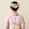 FASELE Japanese-style Hair Ornament Set (10 Pieces) - Artificial Flowers, Hairpins, U-pins, Ping Pong Chrysanthemums, Ribbons, Baby's Breath,