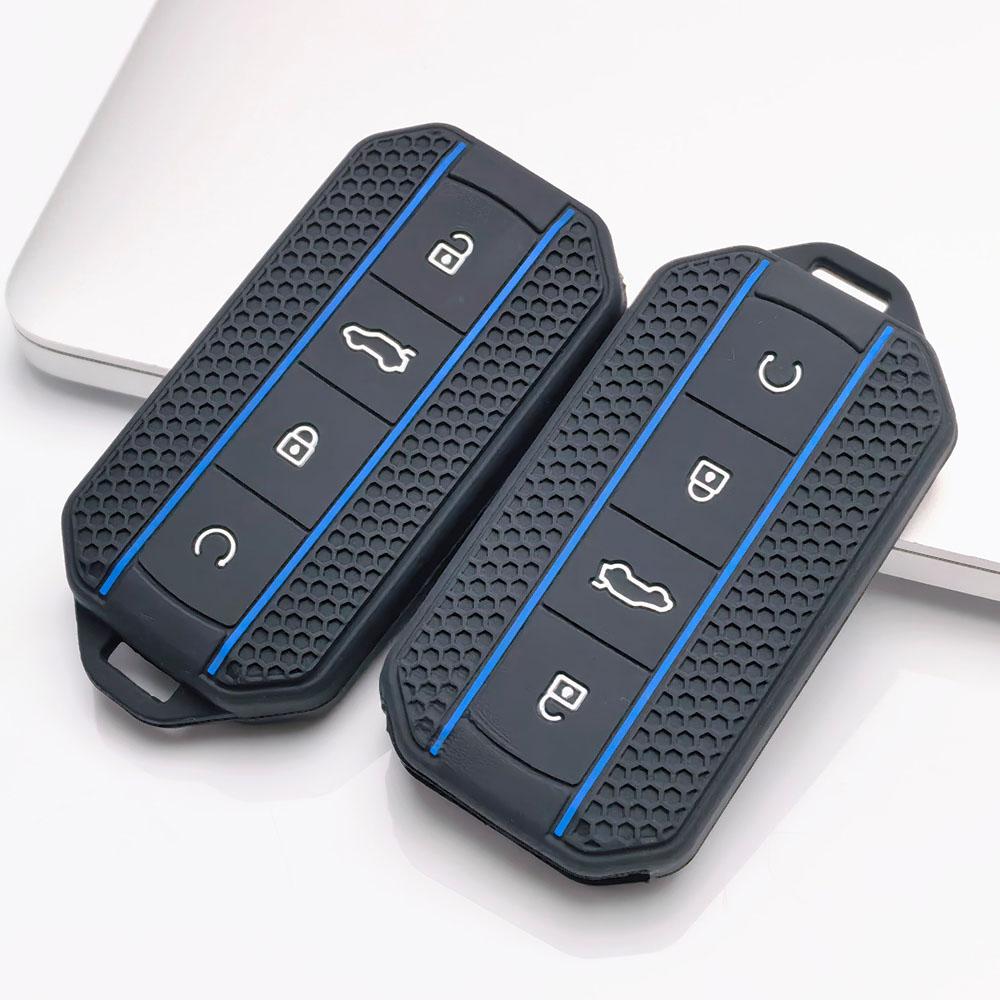 4 Button Silicone Key Fob Cover for Chery Jaecoo 7 8 J7 J8, Full Wrap Key Guard for Jaecoo Smart Key, Anti-Scratch Protective Case
