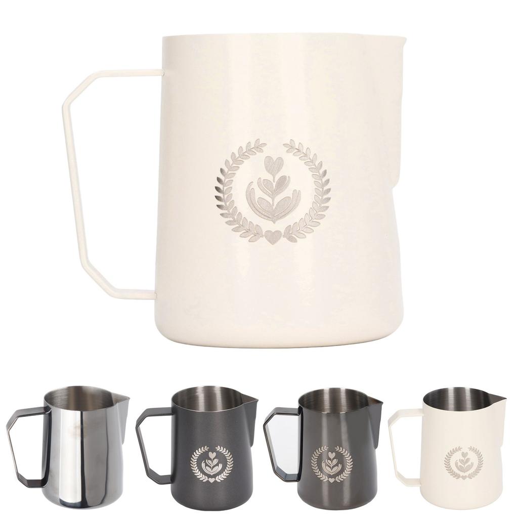450ml Milk Frothing Pitcher Stainless Steel milk Frother Jug Mixing Cup Pot Water Cup For  Home Office Cafe Restaurant Hotel