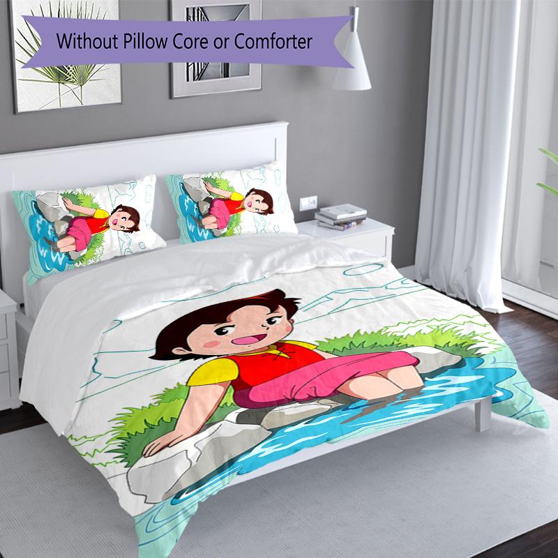 3pcs Heidi pattern bedding set duvet cover set includes duvet cover &pillowcases, perfect all season bedroom decoration & gift
