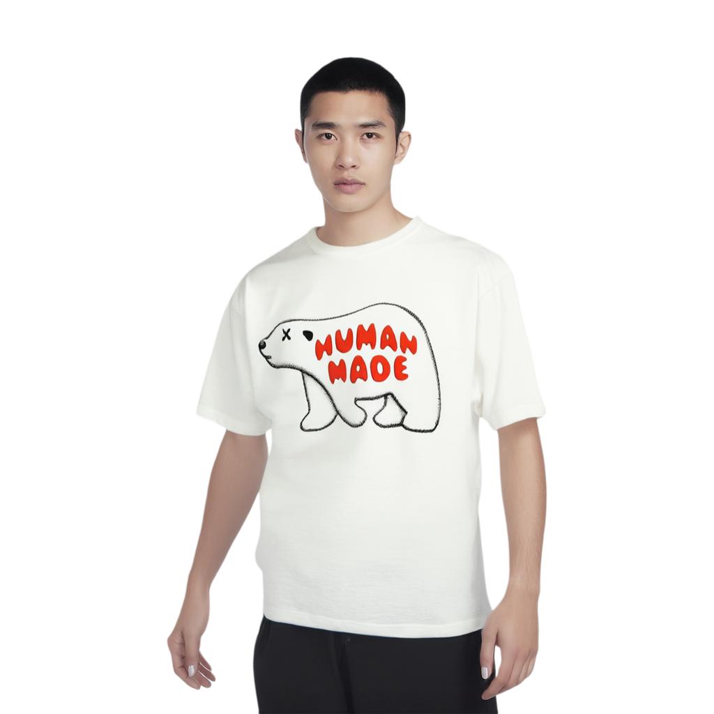 HUMAN MADE X KAWS HUMAN MADE X KAWS T Shirts Unisex White Crew Neck Moderate Straight Fit XX22TE009