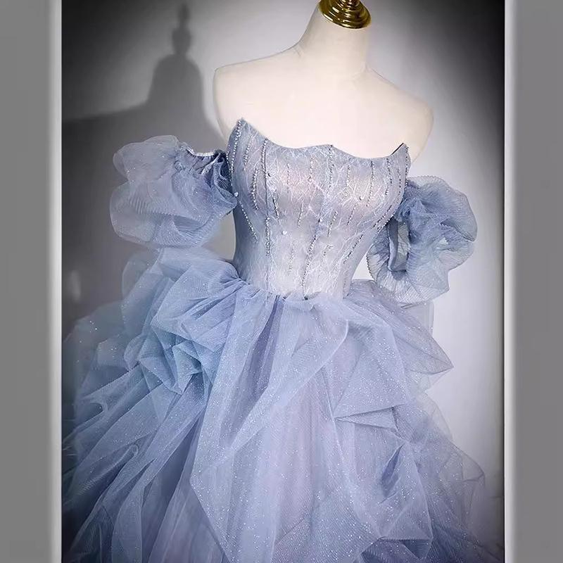 Dress Long Length Gown Extra Fluffy Party Dresses for Photo Shoot Event Gala Gowns